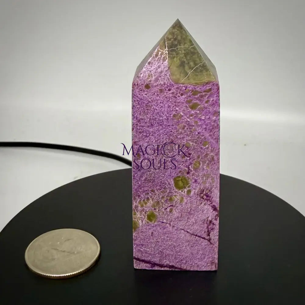 Stichtite with Serpentine Atlantisite Towers – Barberton, South Africa