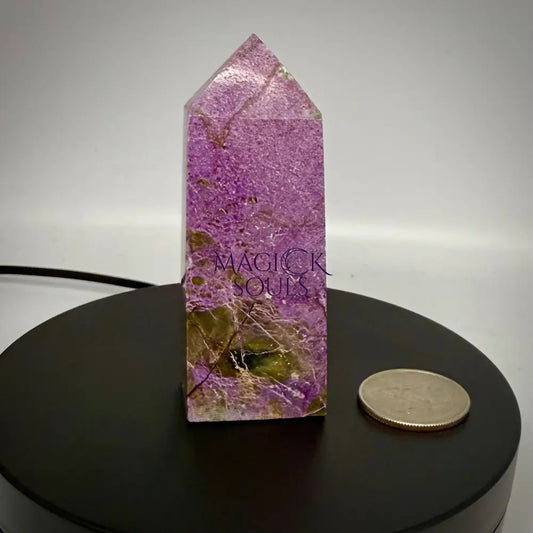 Stichtite with Serpentine Atlantisite Towers – Barberton, South Africa