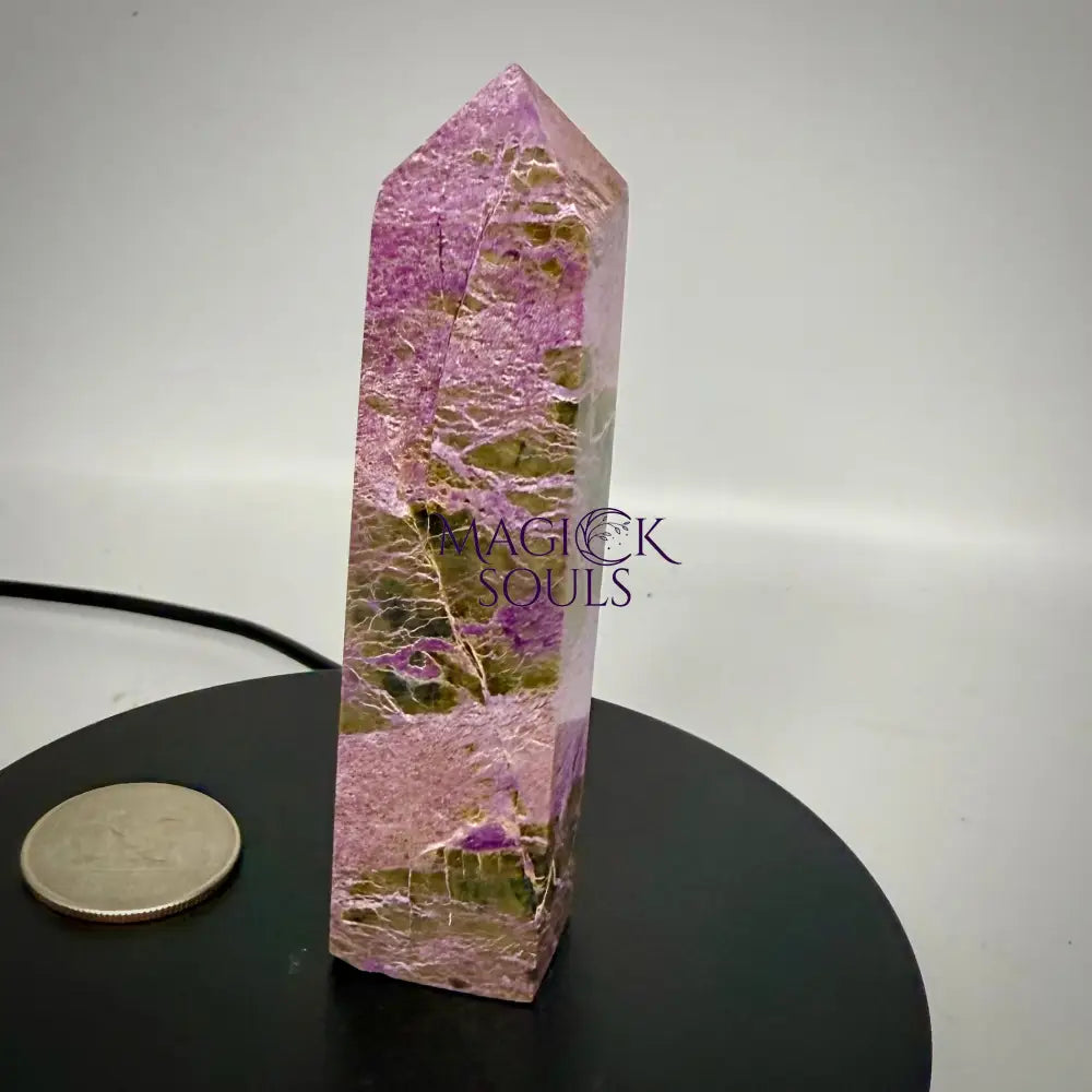 Stichtite with Serpentine Atlantisite Towers – Barberton, South Africa