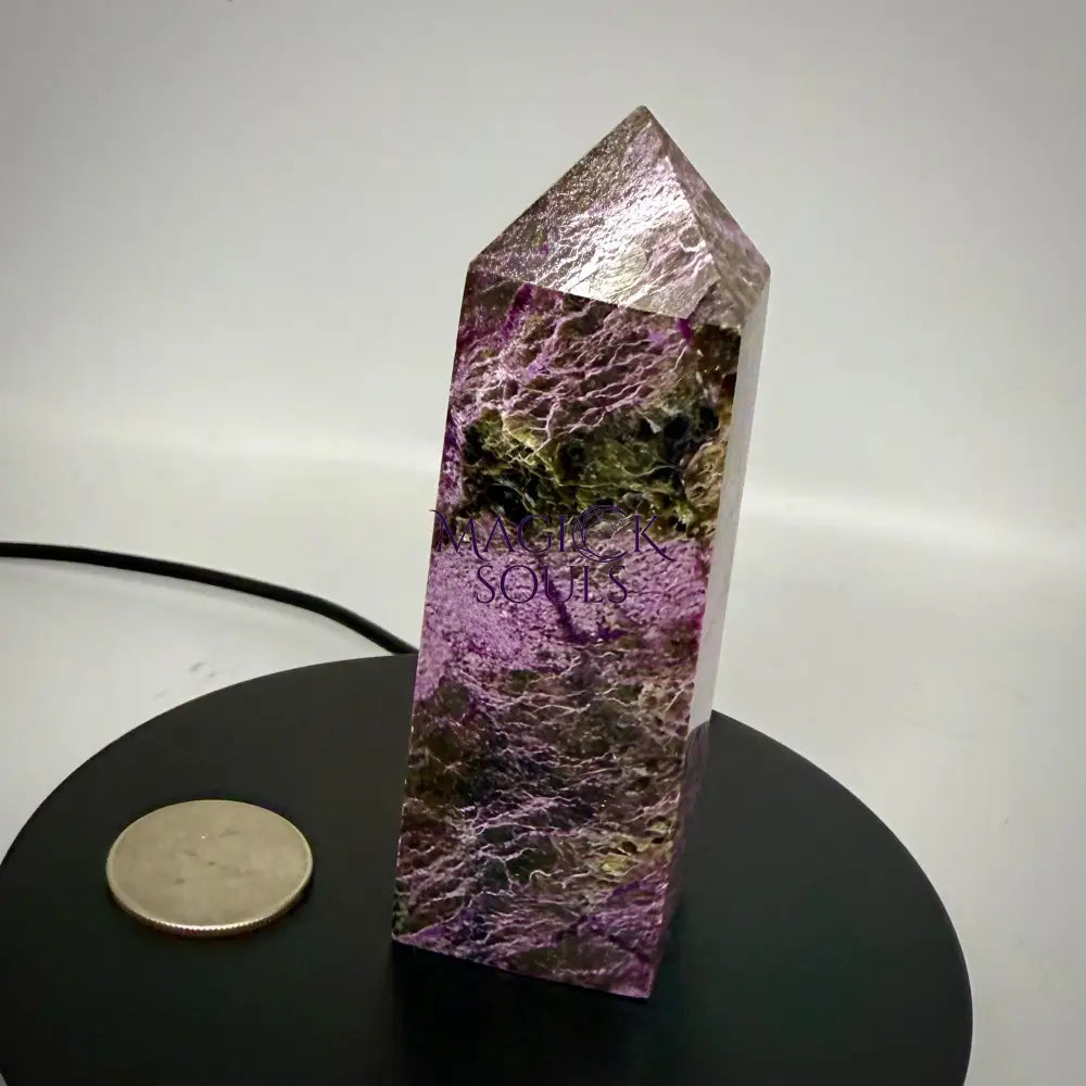 Stichtite with Serpentine Atlantisite Towers – Barberton, South Africa