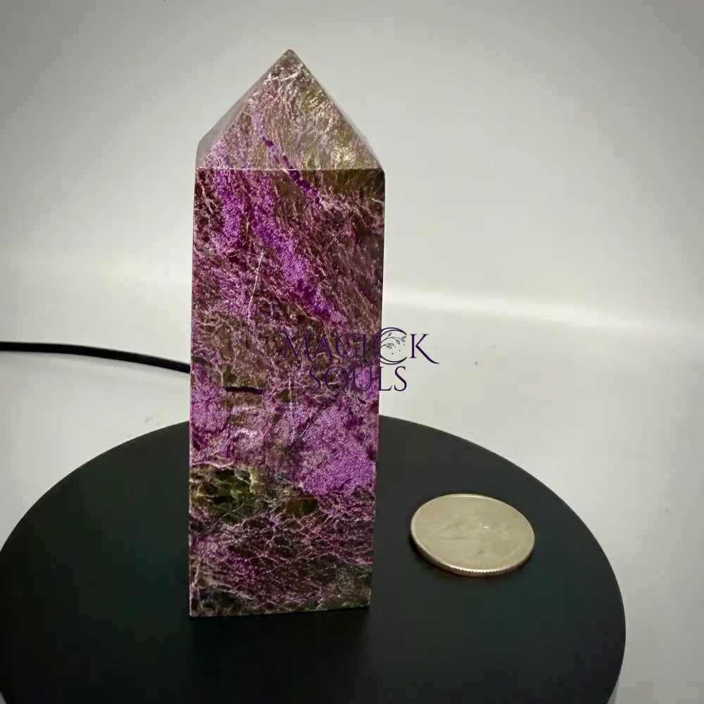 Stichtite with Serpentine Atlantisite Towers – Barberton, South Africa