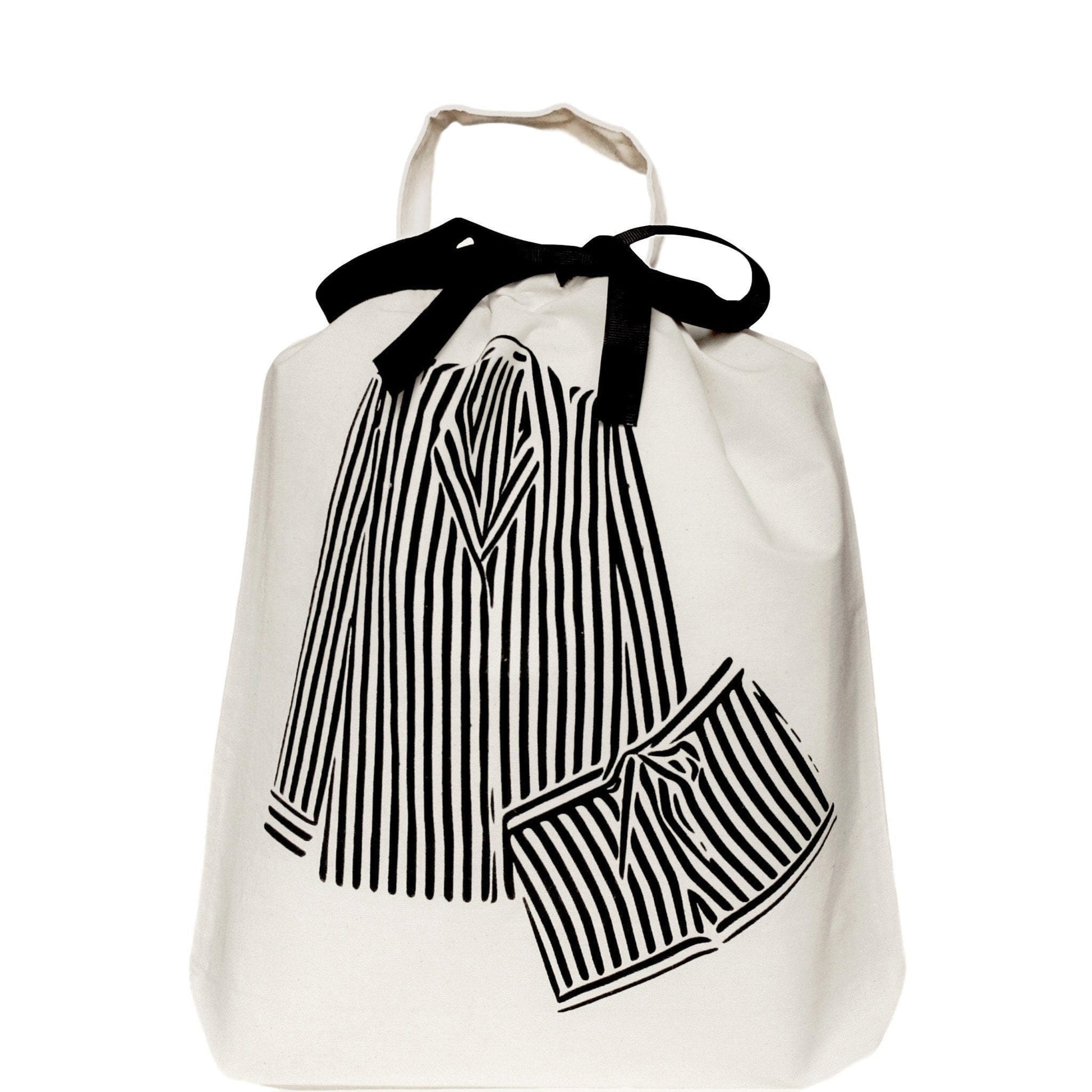 Striped Pajamas Travel Bag, Cream - Concordia Style Boutique
