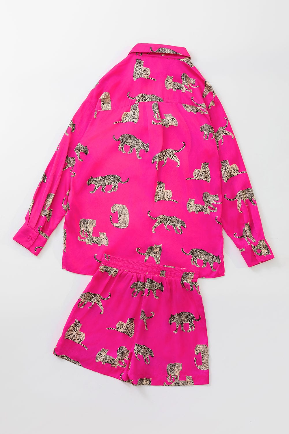 Flirty Pink Cheetah Print Satin Pajamas - Concordia Style Boutique