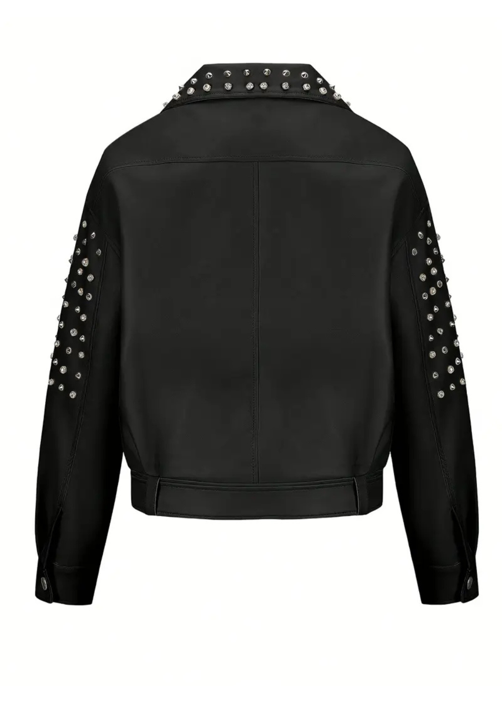 Leather Rebel Black Studded Moto Biker Jacket - Concordia Style Boutique