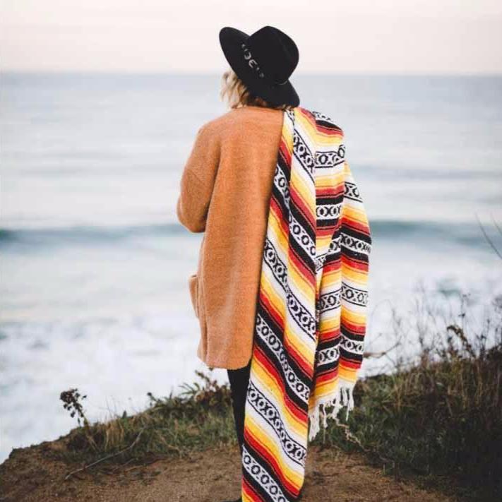 Sunflower Mexican Super Falsa Yoga Blanket - Concordia Style Boutique