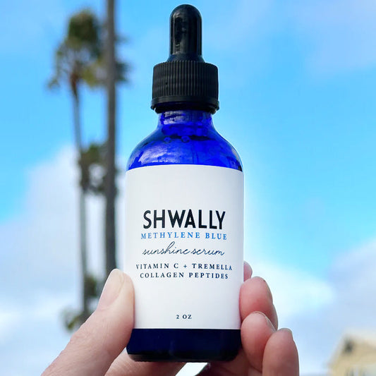 NEW Shwally Methylene Blue Daily Sunshine Serum + Copper Peptides Option