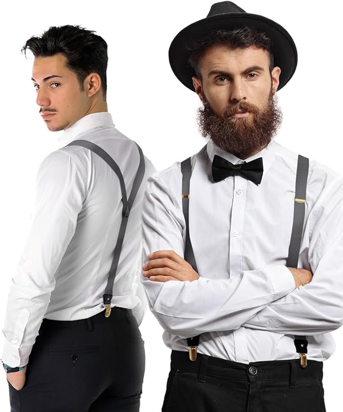 Vittorio Farina Men's Convertible Suspender in Gift Box: 70% Polyester & 30% Elastomer - Concordia Style Boutique