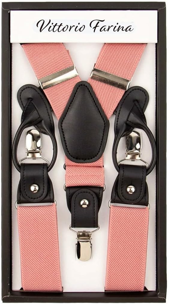 Vittorio Farina Men's Convertible Suspender in Gift Box: 70% Polyester & 30% Elastomer - Concordia Style Boutique