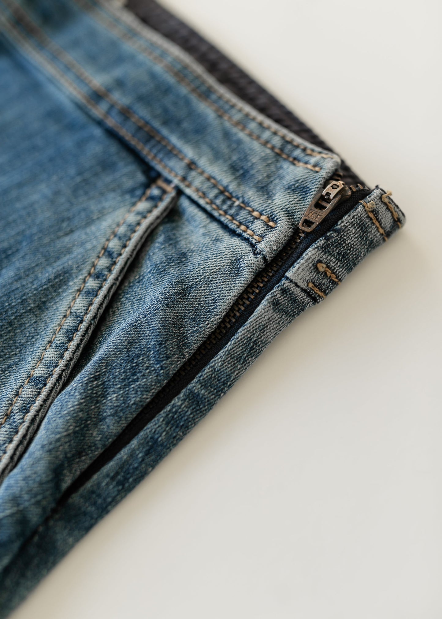 Sutton Side Zip A-line Denim Midi Skirt - Concordia Style Boutique