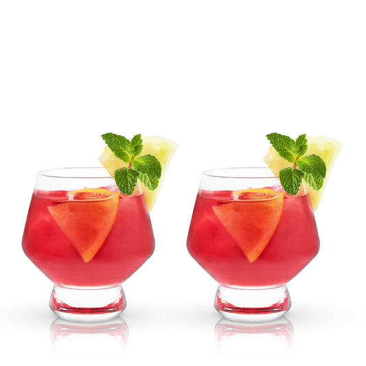 Raye Footed Crystal Punch Glasses Set of 2 - Premium Drinkware from Viski - Just $32.99! Shop now at Concordia Style Boutique