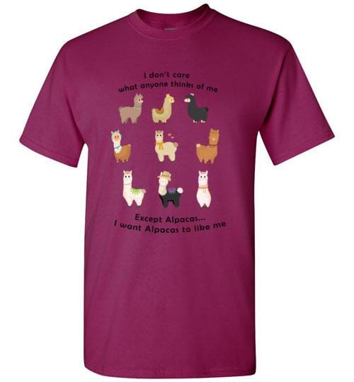 t-shirt: I Want Alpacas to Like Me Gildan Short-Sleve