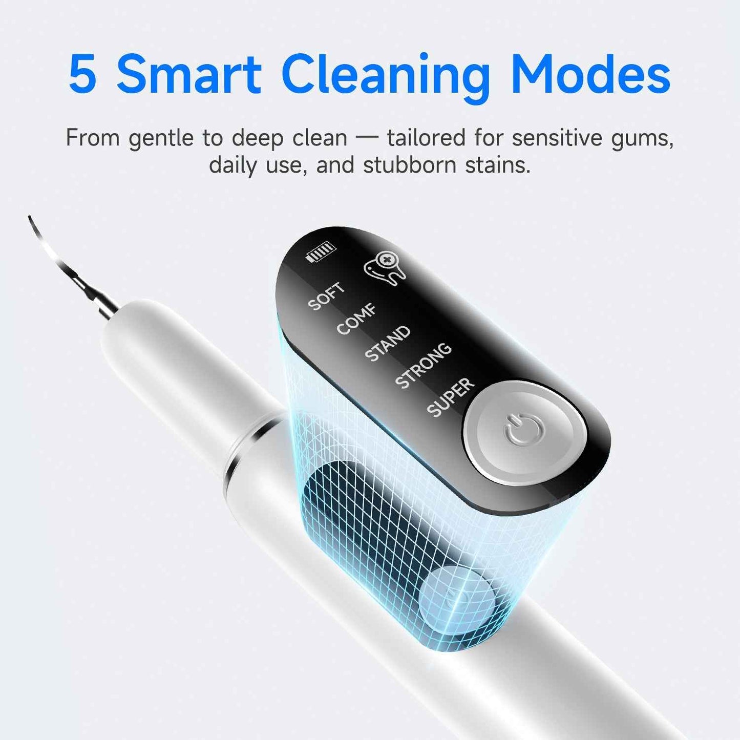 T6 Ultrasonic Tooth Cleaner - Smart Dental Plaque Remover for Effective Oral Hygiene