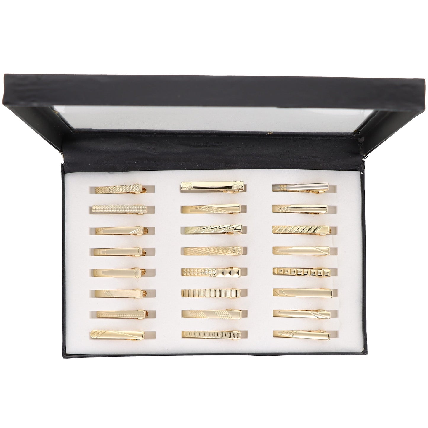 Vittorio Vico Tie Bars in Presentation Box: 24 Pack