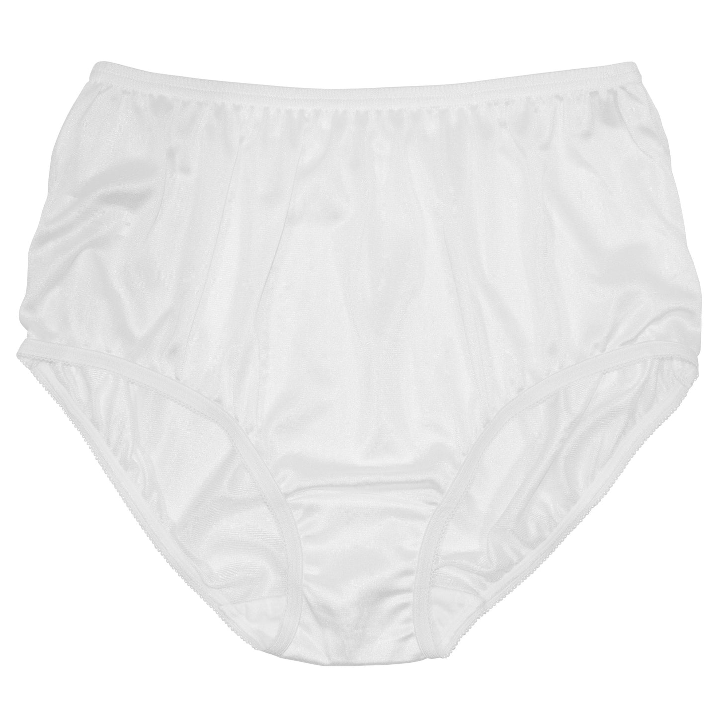 Nylon Brief Panty (Style 331/Plain Jane) 4 Pack in White - Concordia Style Boutique