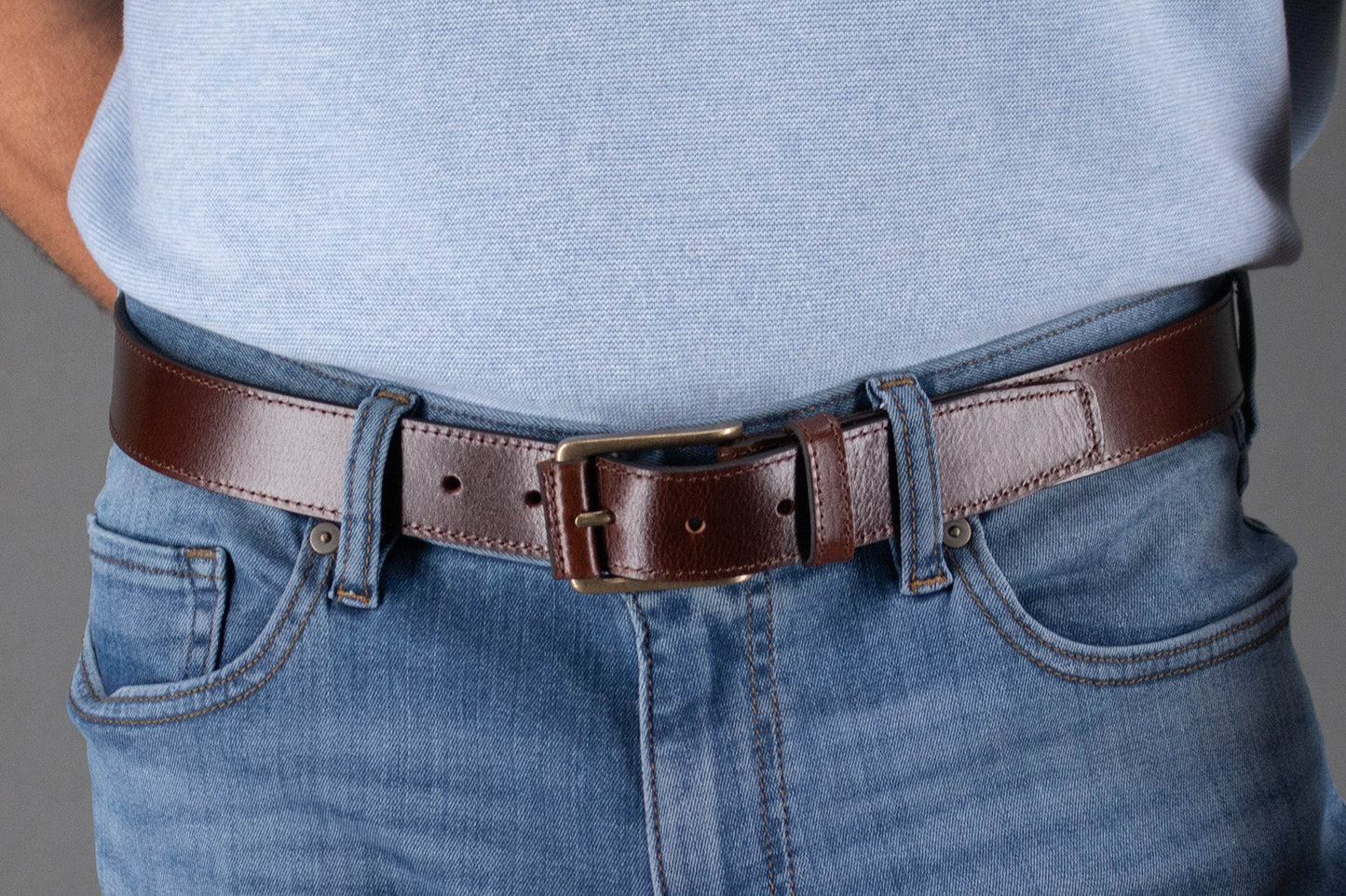 Wyatt 35mm Genuine Leather Casual Jean Belt - Concordia Style Boutique