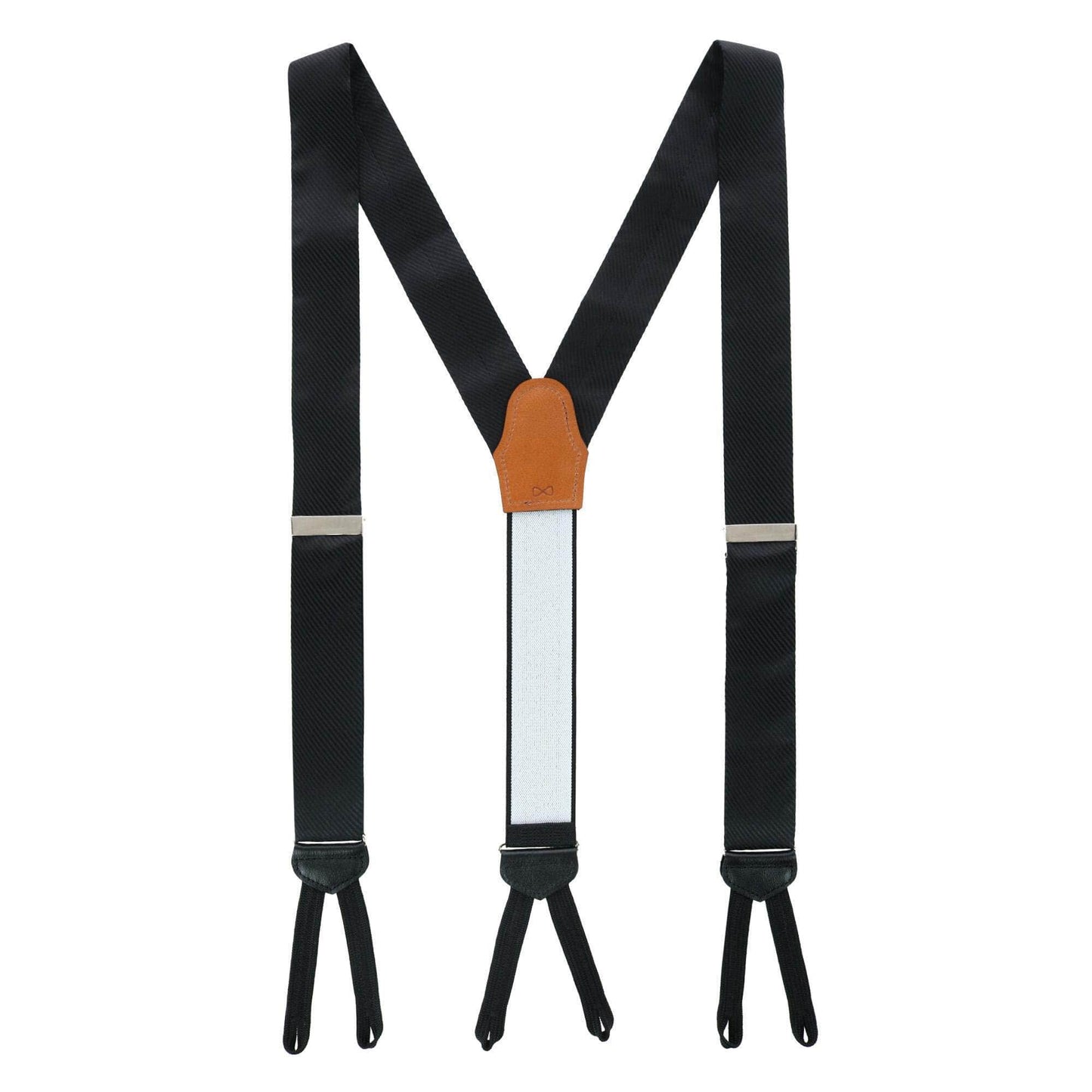 Leyton Diagonal Lined Tone on Tone Silk Formal Braces - Concordia Style Boutique