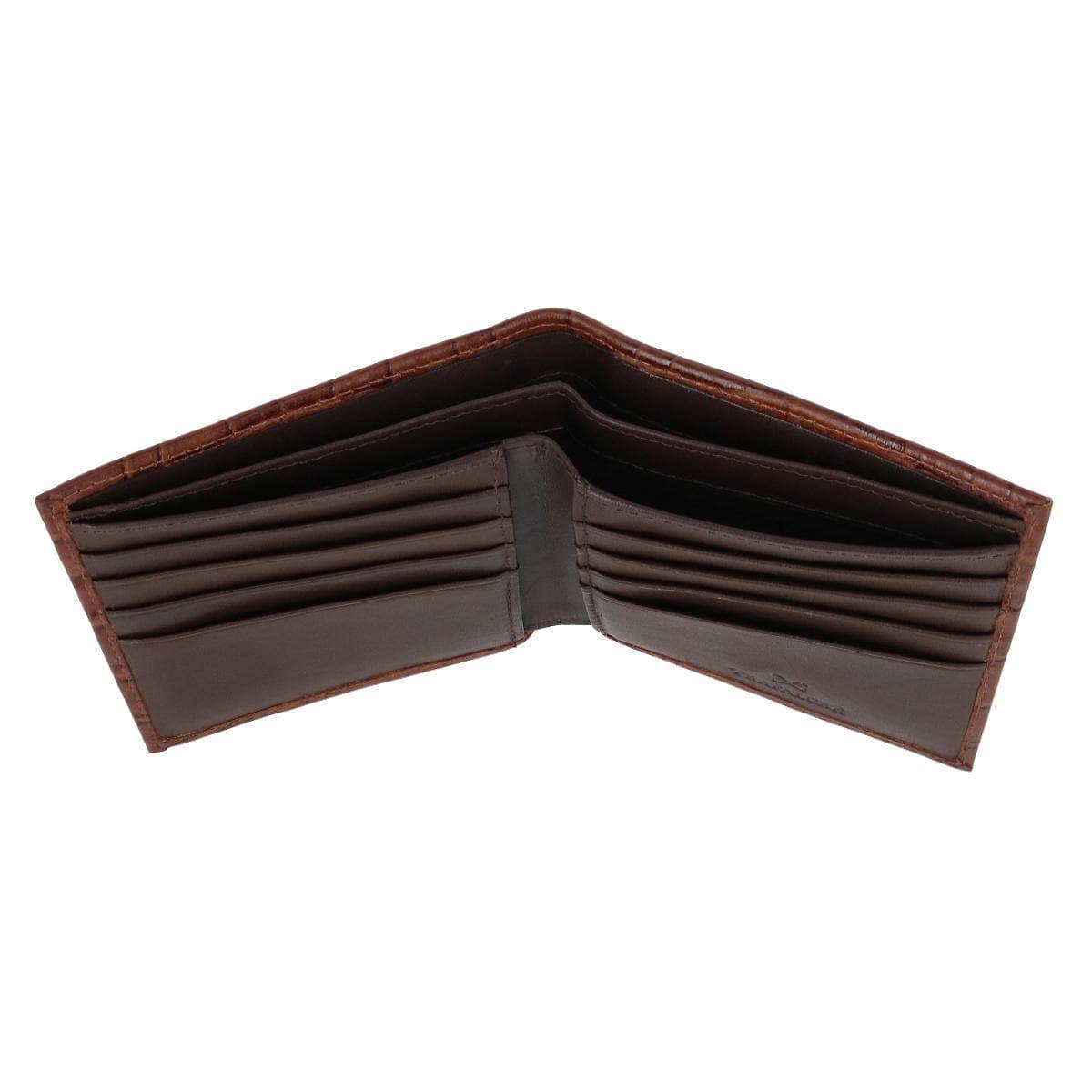 Esteban Croco Embossed Leather 8 Slot Bi-Fold Wallet - Concordia Style Boutique