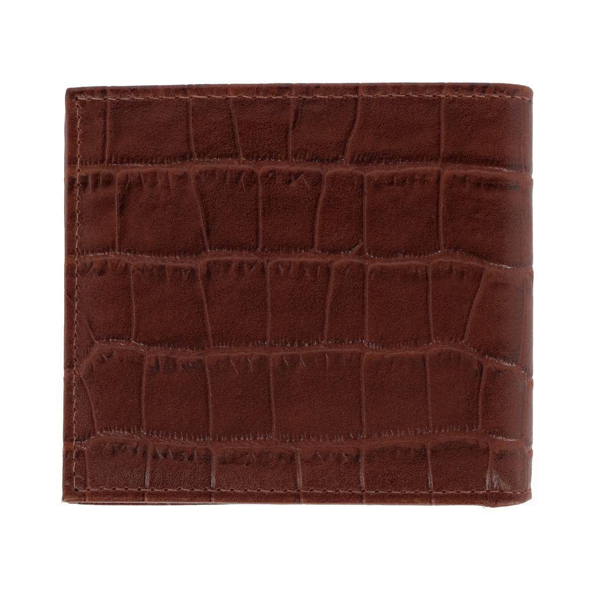 Esteban Croco Embossed Leather 8 Slot Bi-Fold Wallet - Concordia Style Boutique