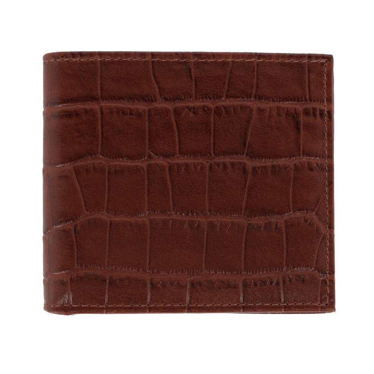 Esteban Croco Embossed Leather 8 Slot Bi-Fold Wallet - Concordia Style Boutique