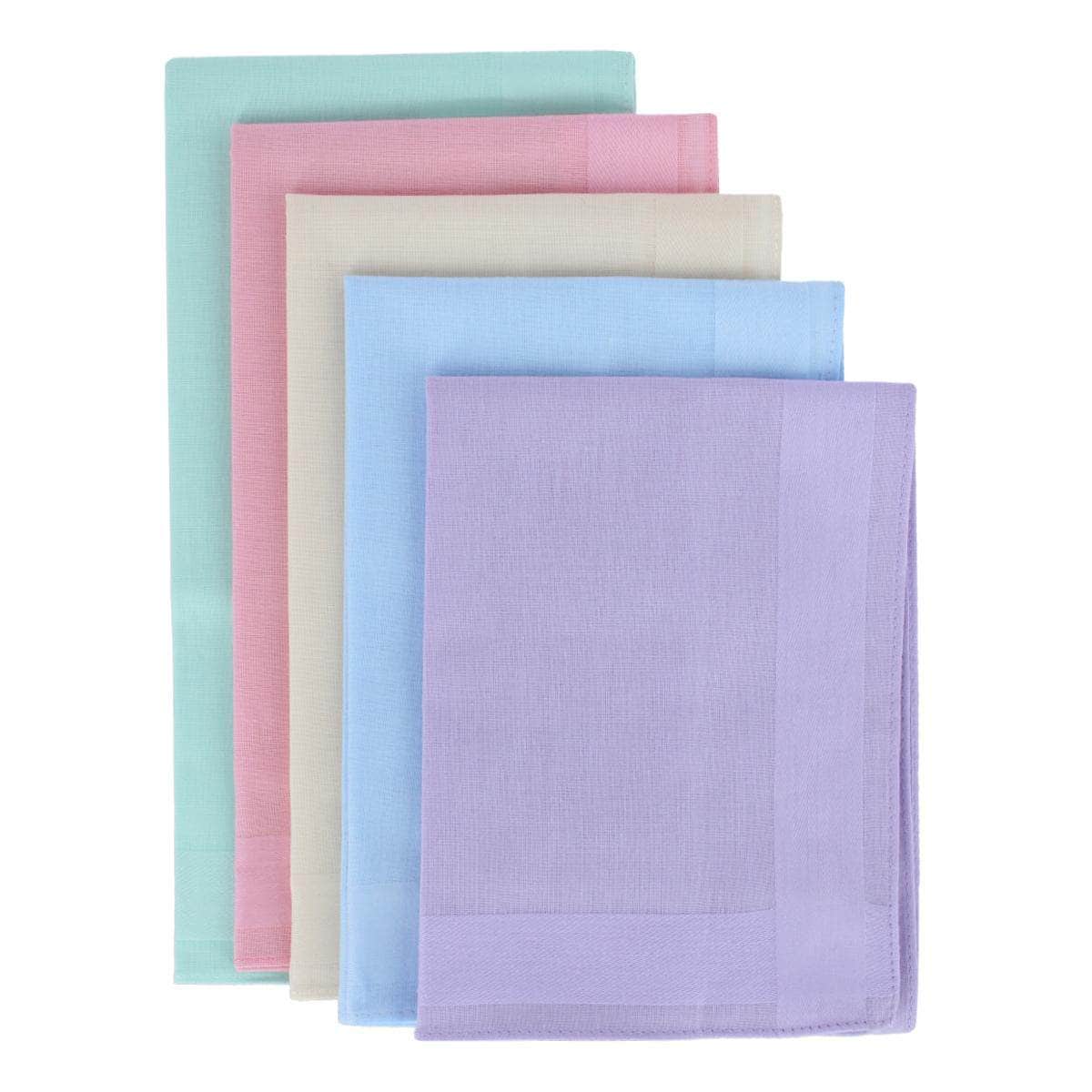 Zayn Brilliant Multiple Colored 16x16 Cotton Handkerchiefs (Pack of 5) - Concordia Style Boutique