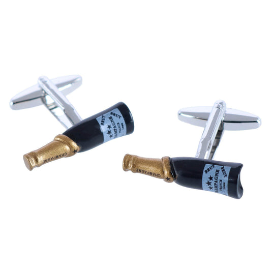 Celebrate Champagne Bottle Novelty Cufflinks - Concordia Style Boutique