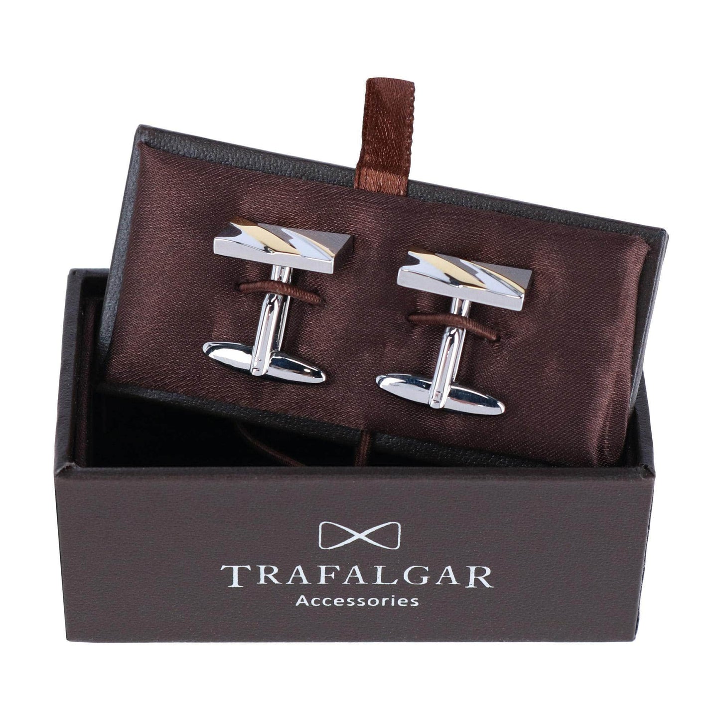 Rhodium and Gold Detailed Cufflinks - Concordia Style Boutique