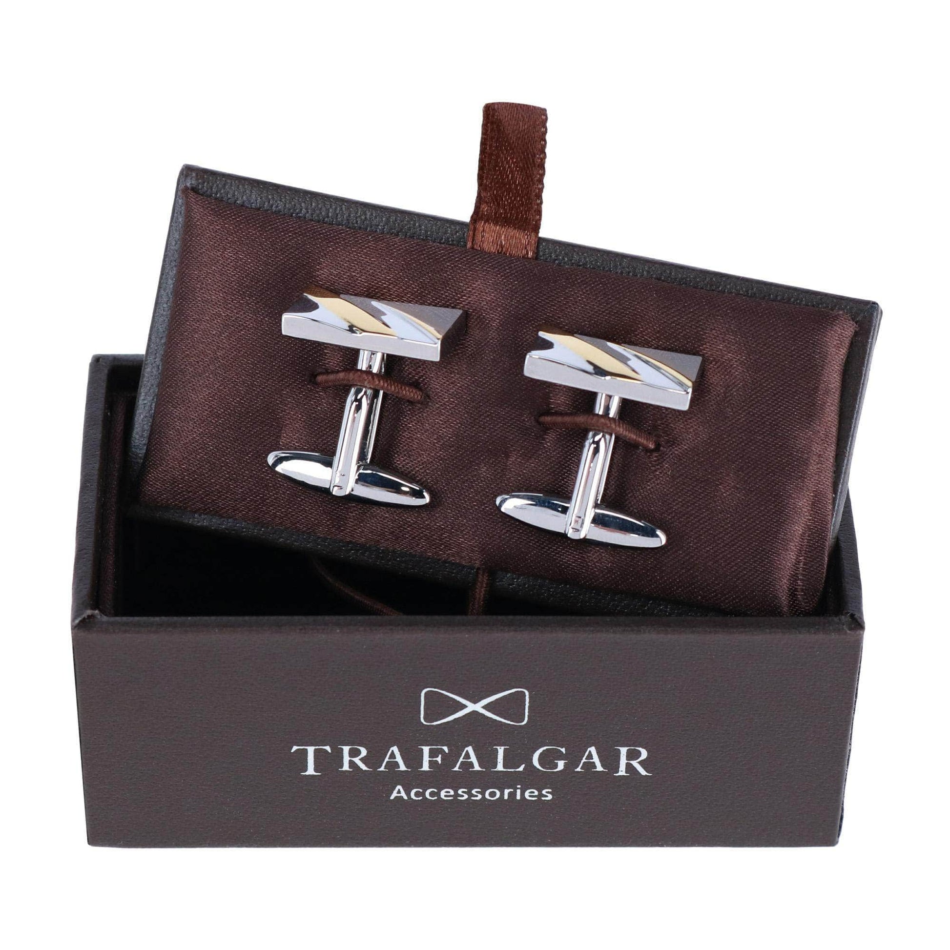 Rhodium and Gold Detailed Cufflinks - Concordia Style Boutique