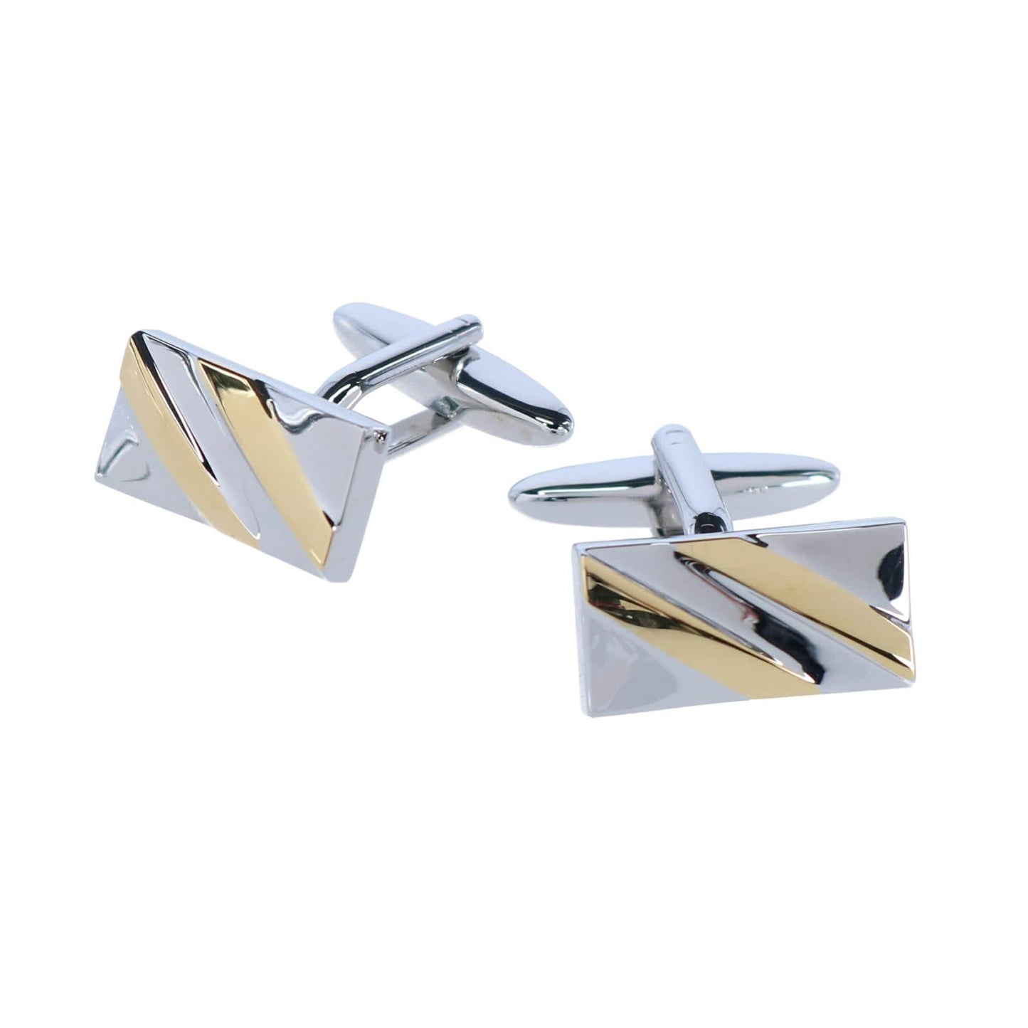 Rhodium and Gold Detailed Cufflinks - Concordia Style Boutique