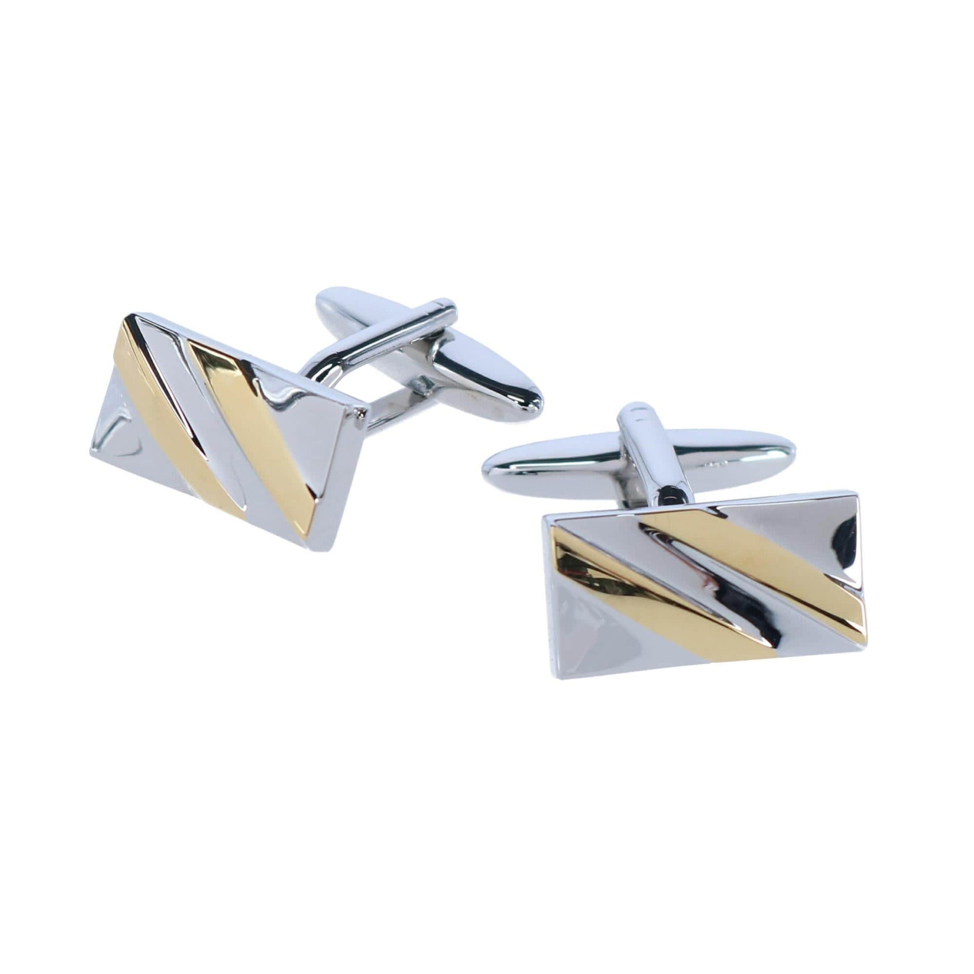 Rhodium and Gold Detailed Cufflinks - Concordia Style Boutique