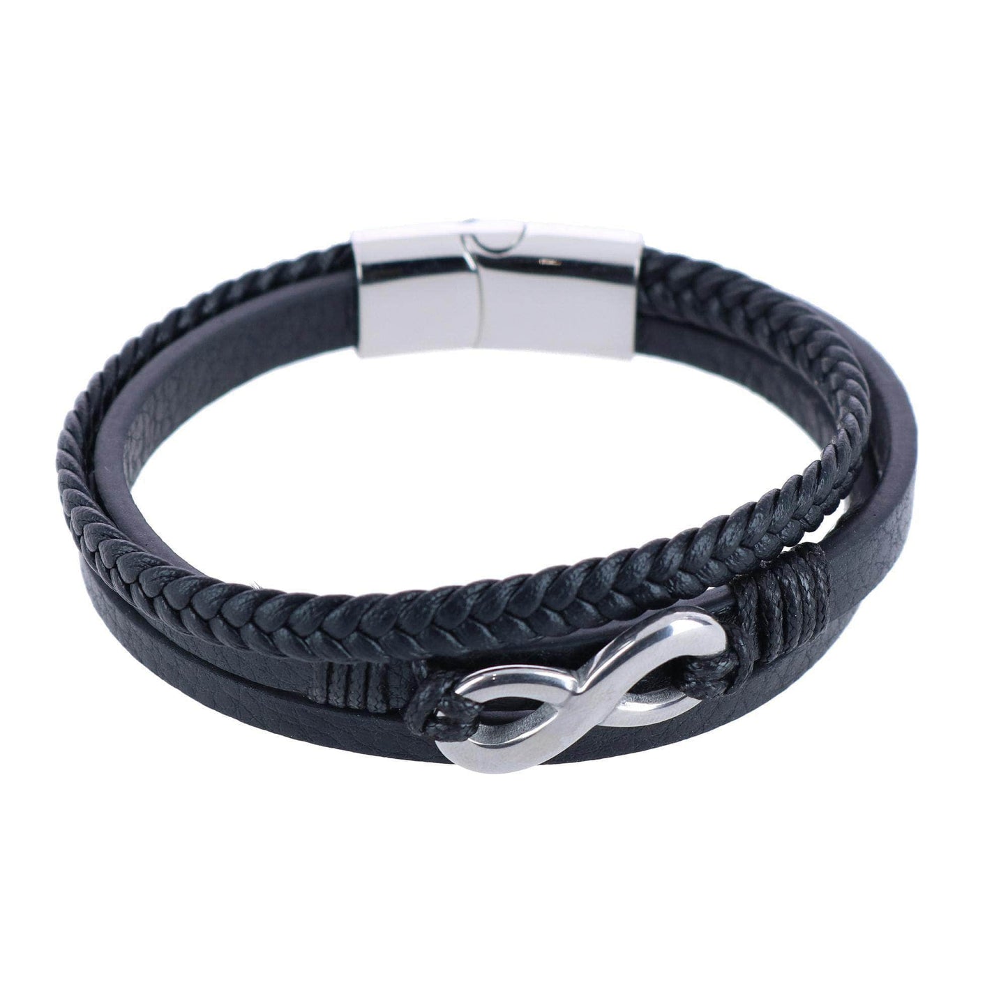 Infinity Triple Band Secure Clasp Leather Bracelet - Concordia Style Boutique