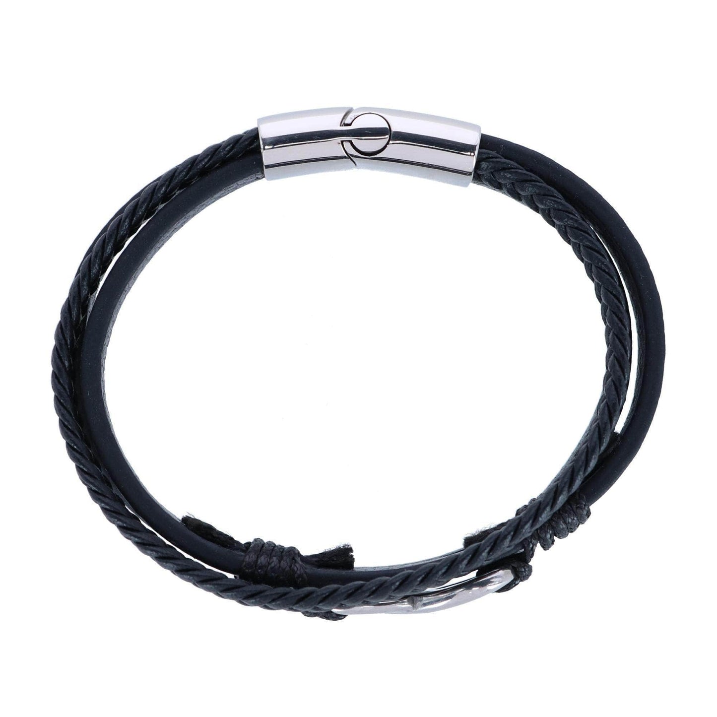 Loose Fit Infinity 3 Band Secure Clasp Leather Bracelet - Concordia Style Boutique