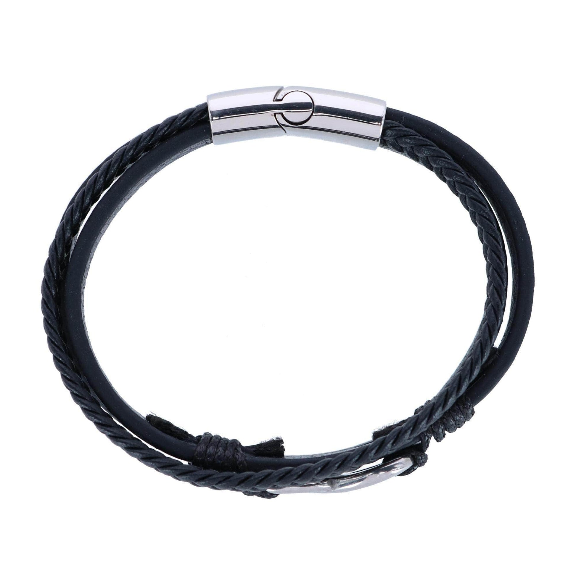 Loose Fit Infinity 3 Band Secure Clasp Leather Bracelet - Concordia Style Boutique