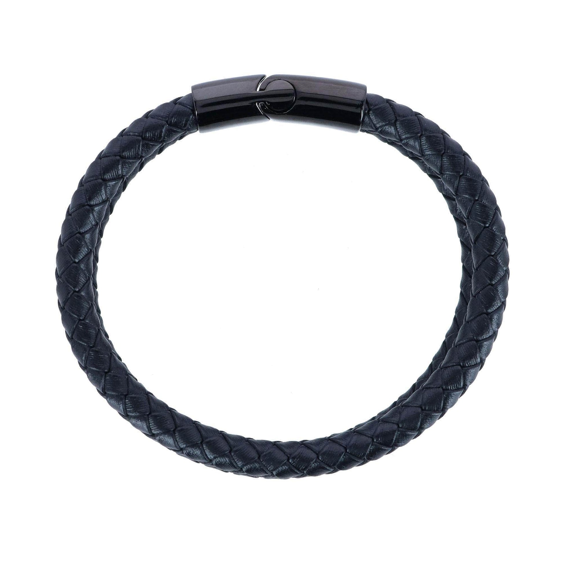 Loose Fit Simple 2 Band Braided Secure Clasp Leather Bracelet - Concordia Style Boutique