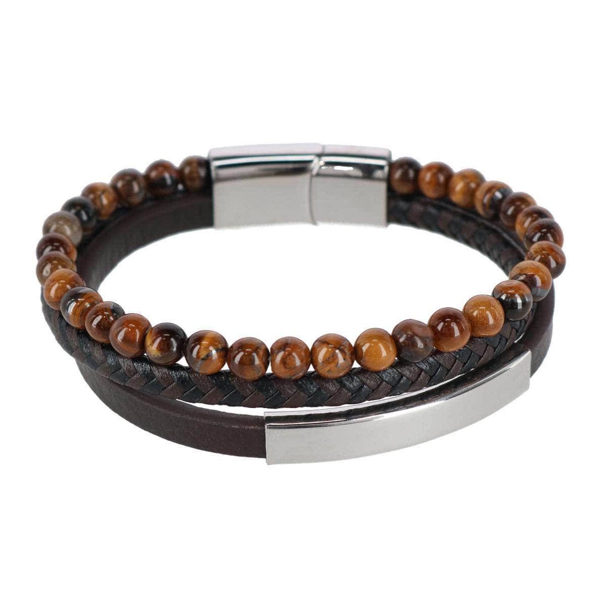 Beaded and Leather 3 Strand Bracelet - Concordia Style Boutique