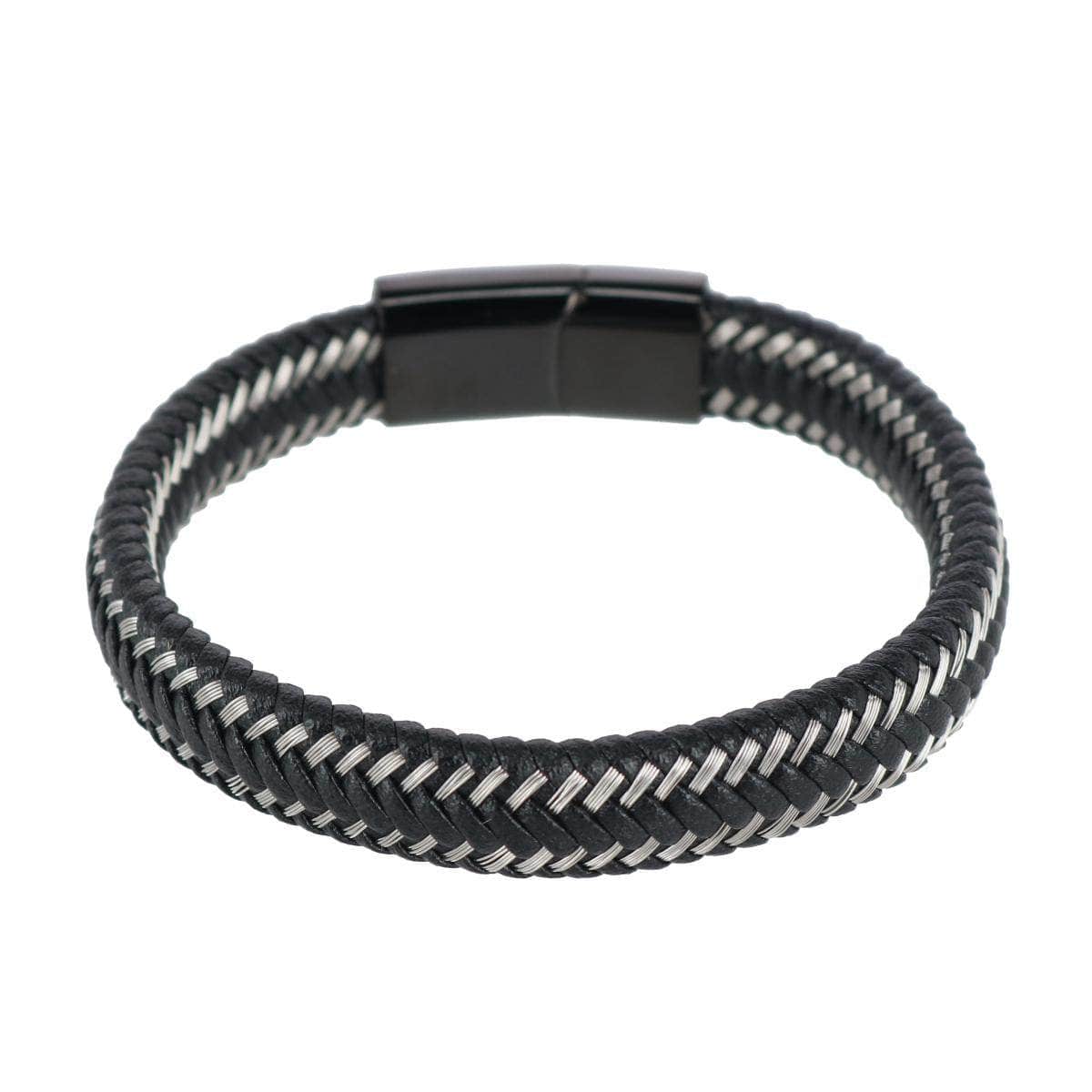 Esteban Black and Silver Braided Bracelet - Concordia Style Boutique