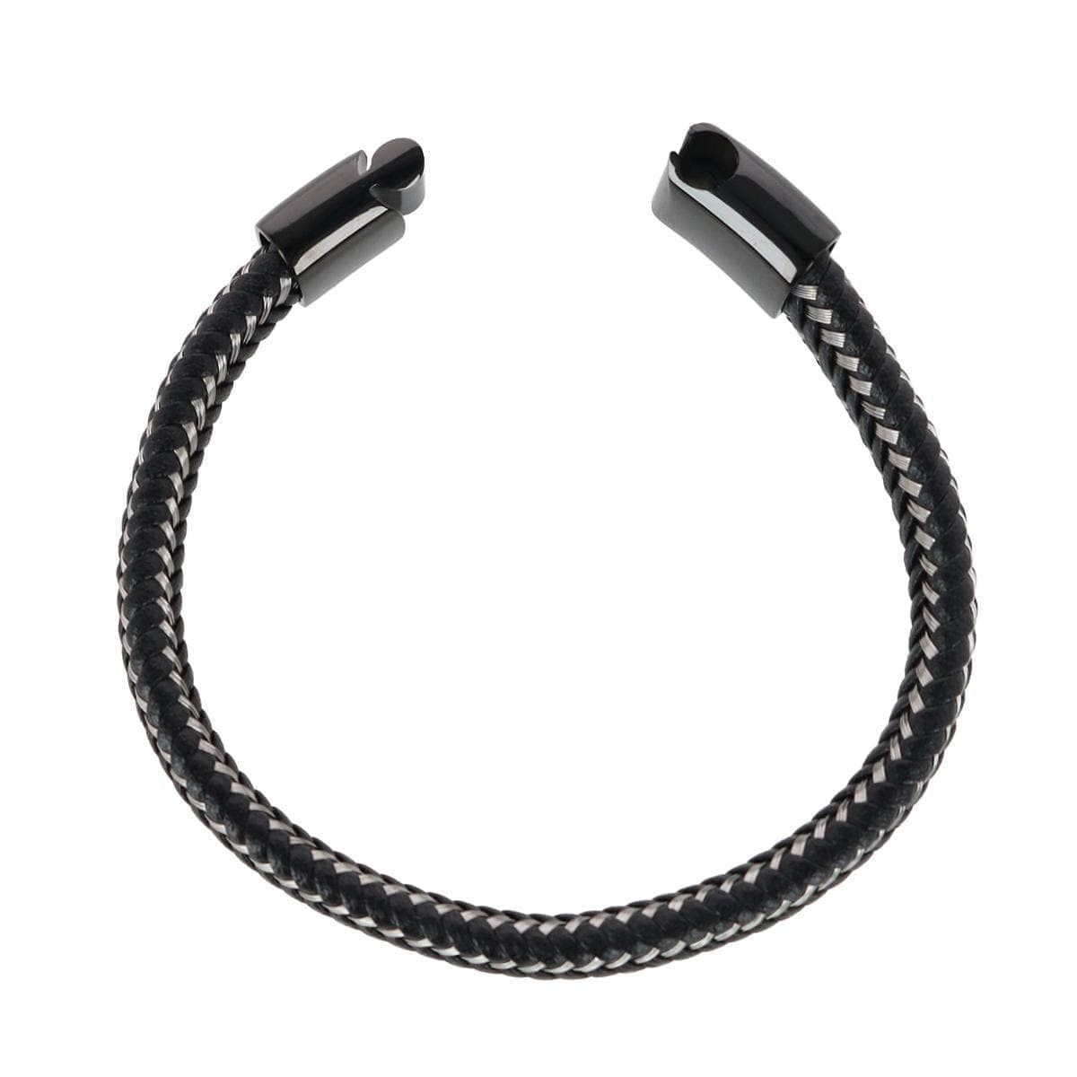 Esteban Black and Silver Braided Bracelet - Concordia Style Boutique