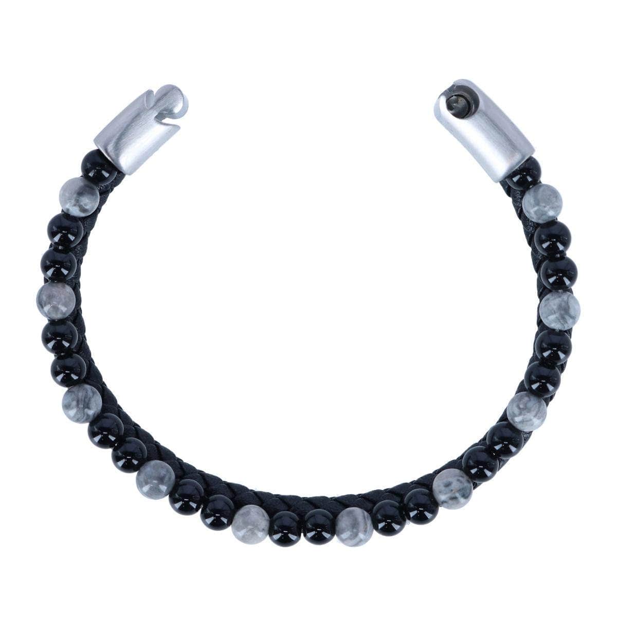 Thurgood Beaded and Braided Leather Secure Clasp Bracelet - Concordia Style Boutique