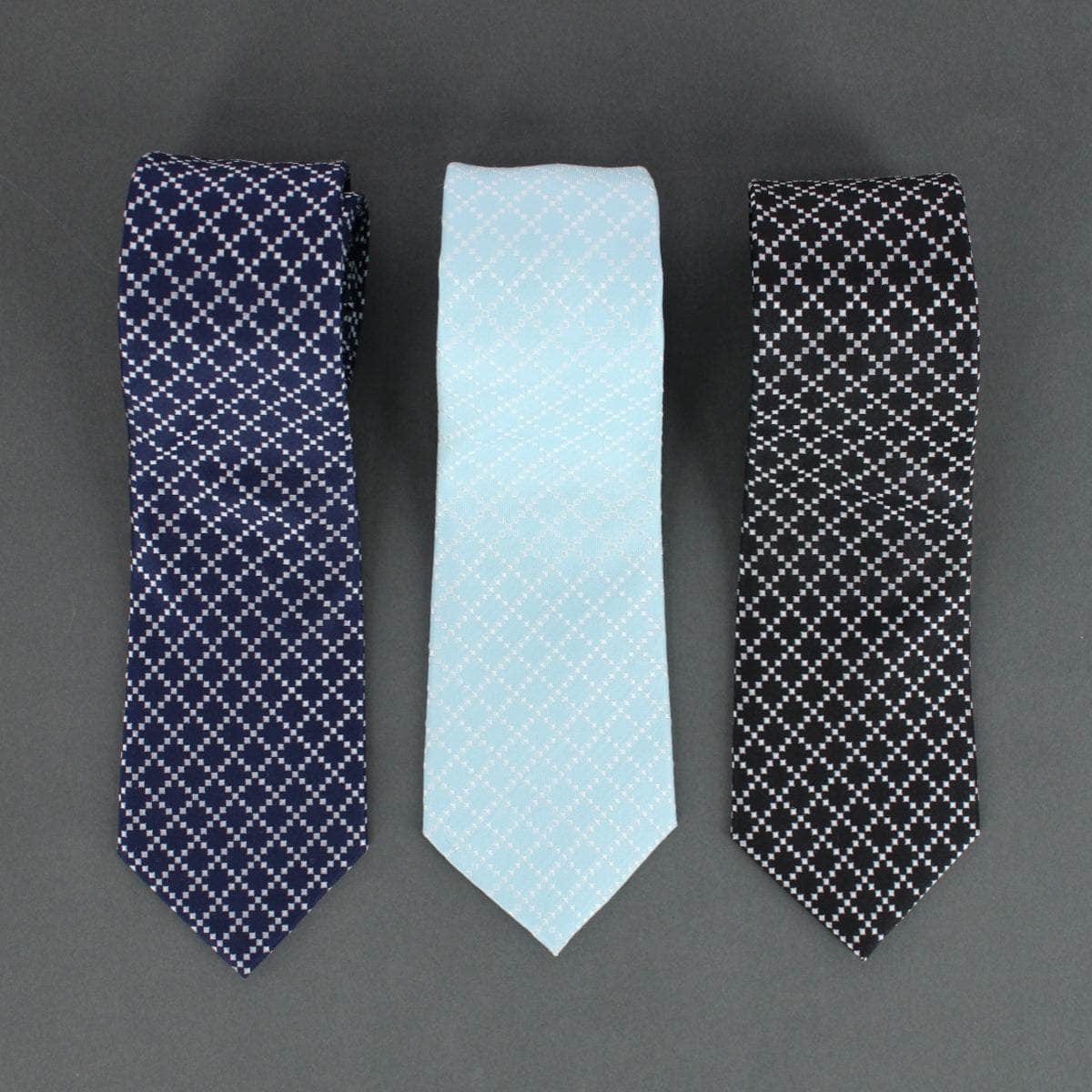 Rowan Geometric Pattern Silk Necktie - Concordia Style Boutique