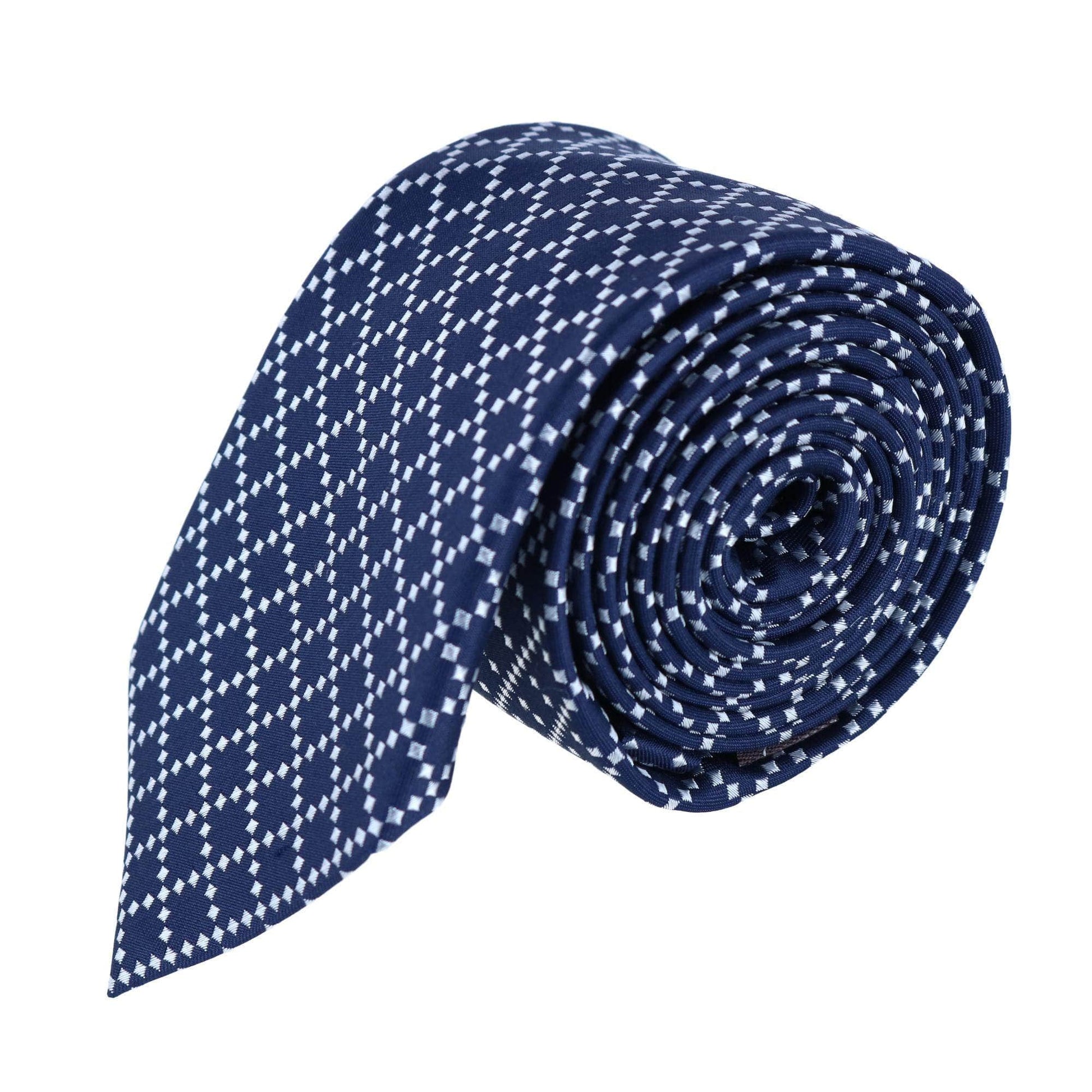 Rowan Geometric Pattern Silk Necktie - Concordia Style Boutique