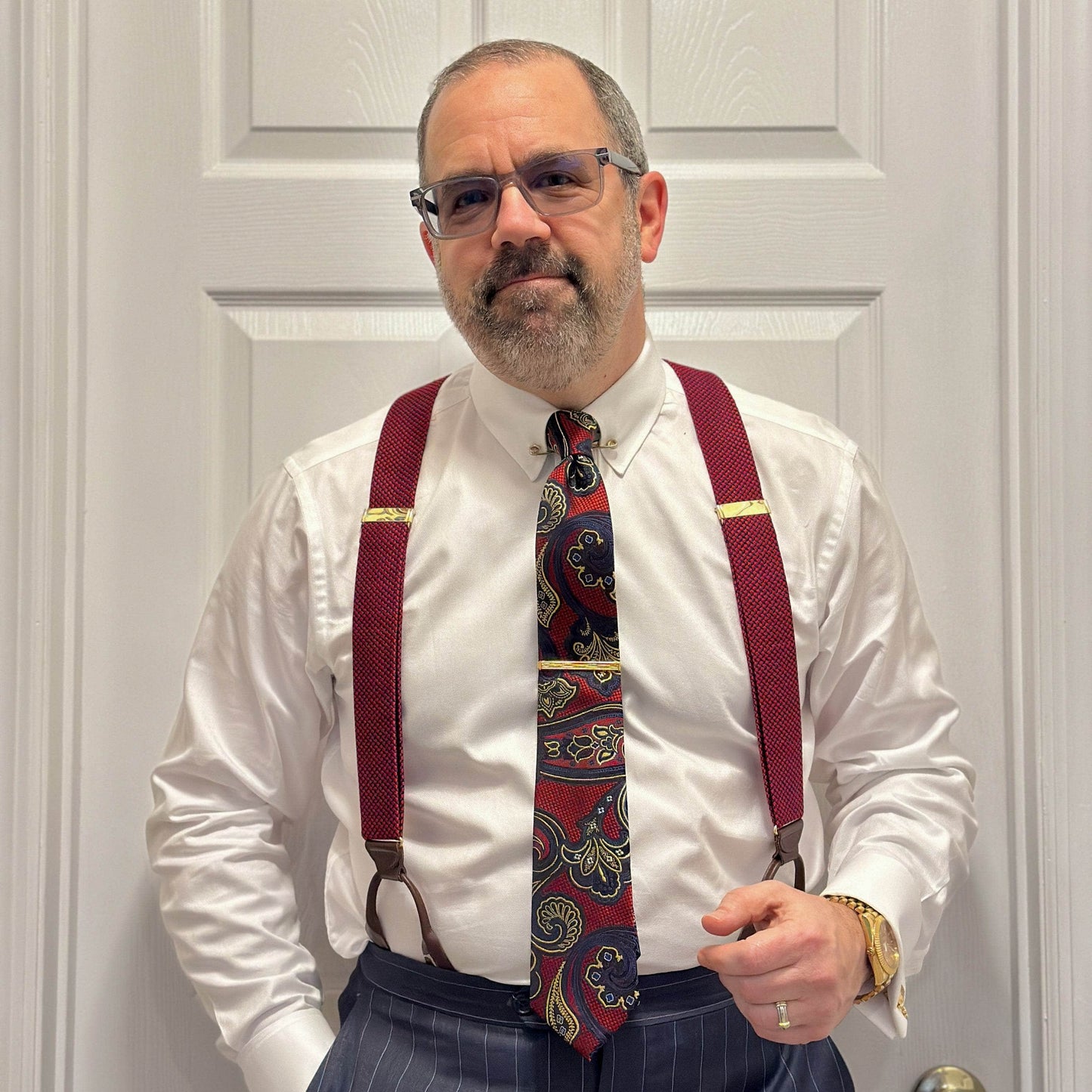 Roman Exploded Paisley Stately Silk Necktie - Concordia Style Boutique