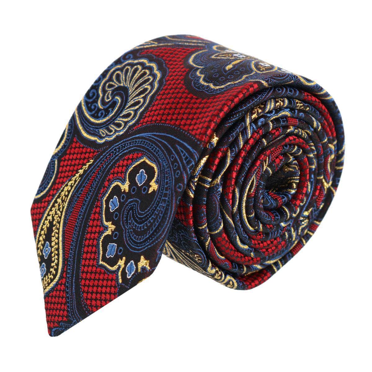 Roman Exploded Paisley Stately Silk Necktie - Concordia Style Boutique