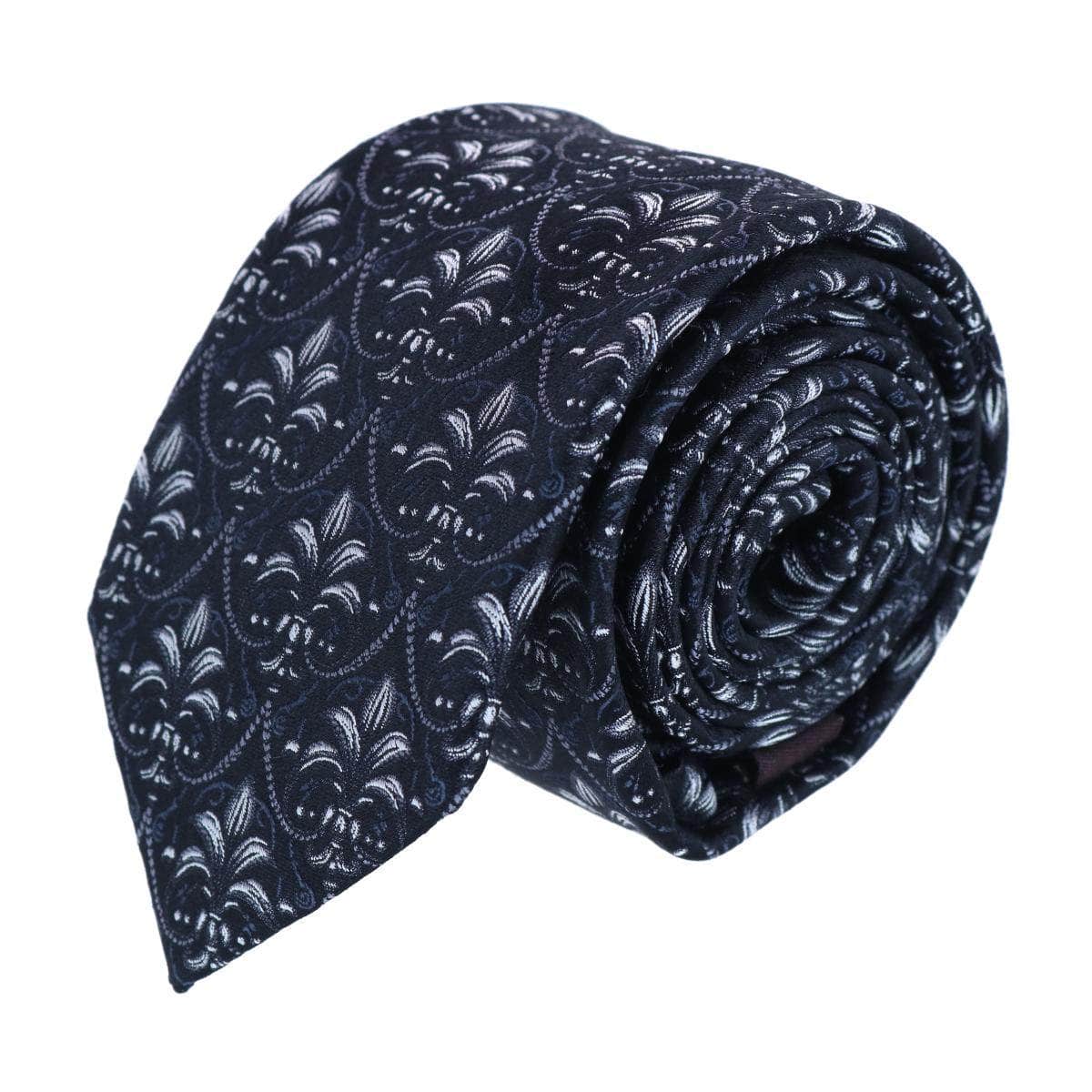 Domenico the Grande Damask Patterned Silk Necktie - Concordia Style Boutique