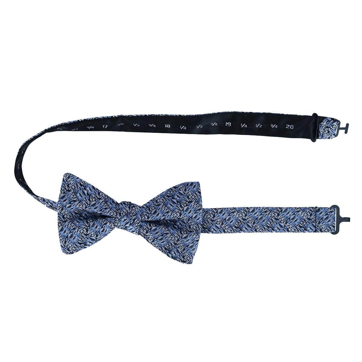Benito's Blue Basketweave Pattern Silk Novelty Bow Tie - Concordia Style Boutique