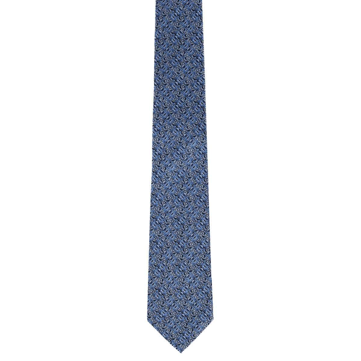 Benito's Blue Basketweave Patterned Silk Novelty Necktie - Concordia Style Boutique