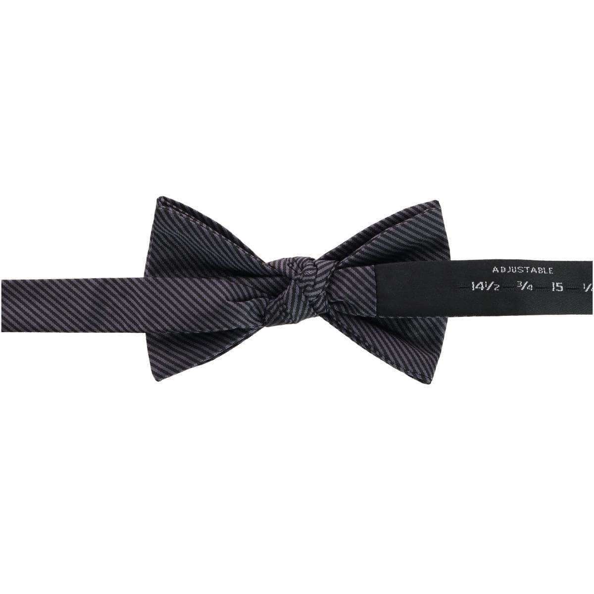 Leyton Diagonal Lined Tone on Tone Silk Bow Tie - Concordia Style Boutique
