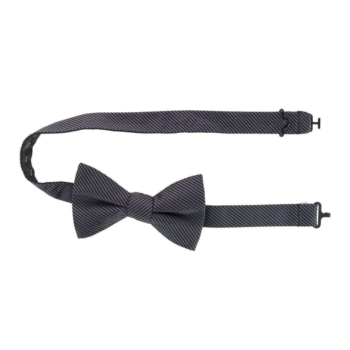Leyton Diagonal Lined Tone on Tone Silk Bow Tie - Concordia Style Boutique