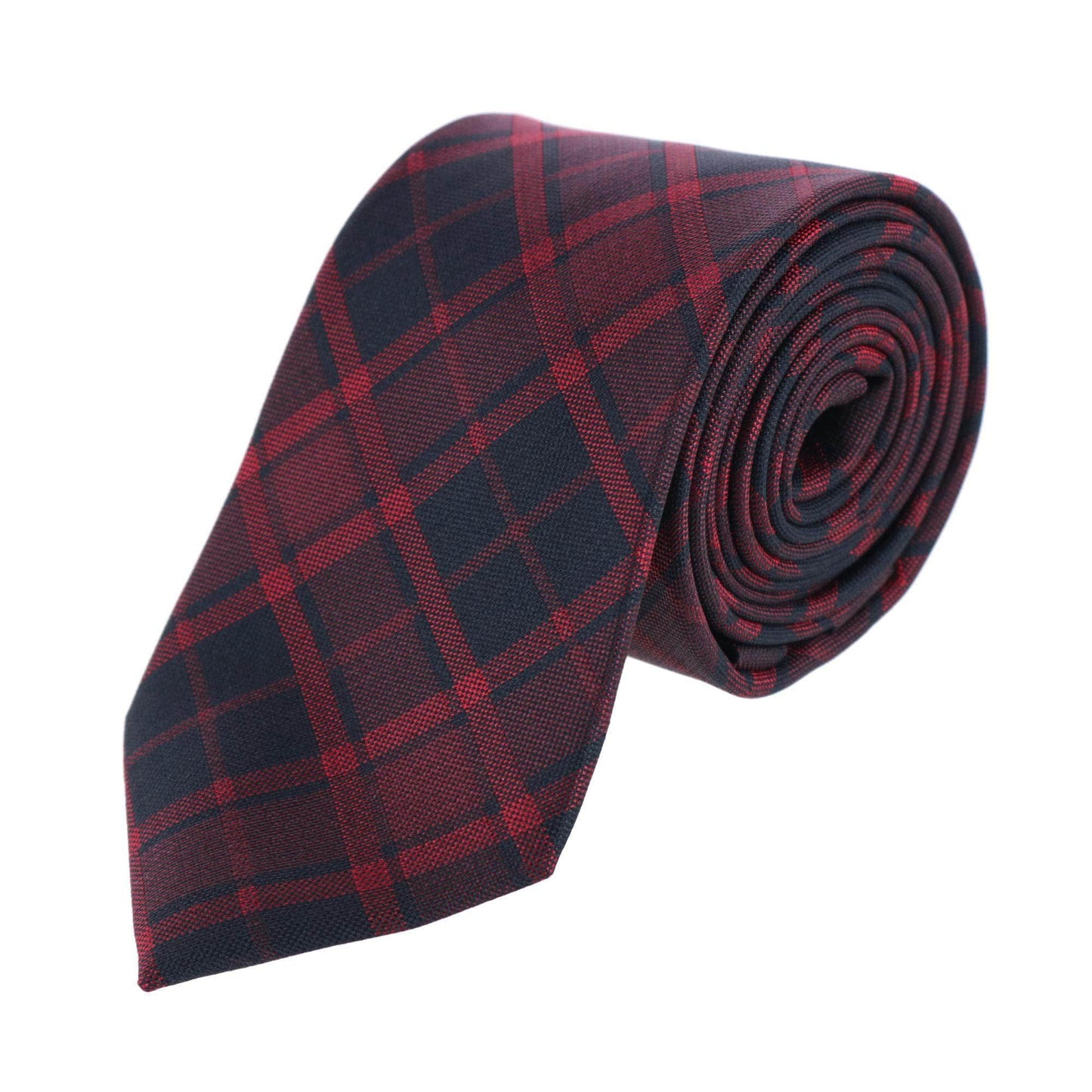 Kincade Red Blackwatch Plaid Silk Necktie - Concordia Style Boutique