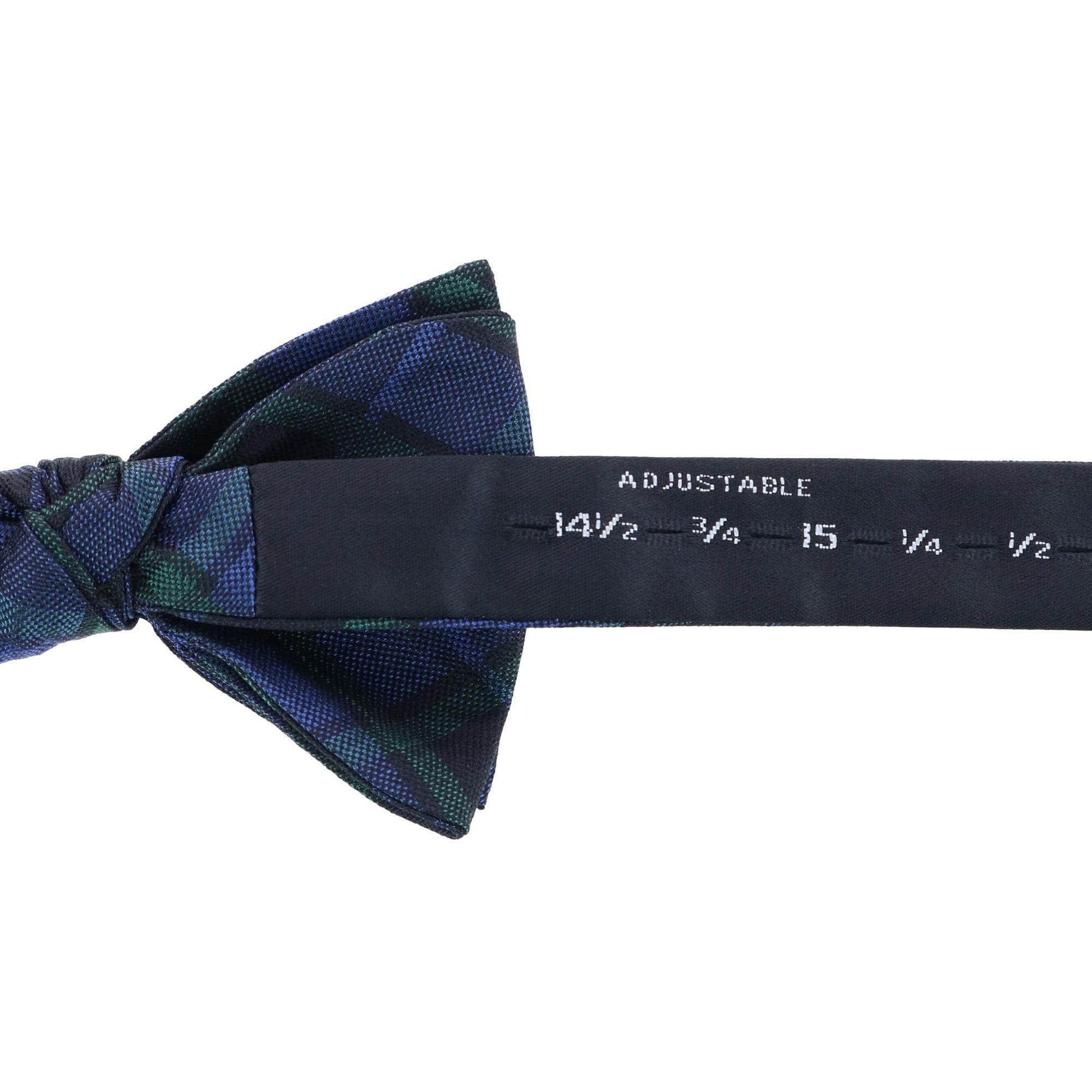 Ives Green and Navy Blackwatch Plaid Silk Bow Tie - Concordia Style Boutique