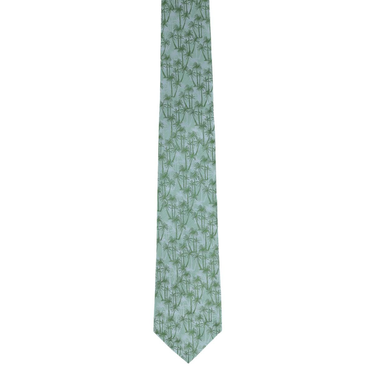 Nohea Palm Tree Linen Blend Novelty Necktie - Concordia Style Boutique