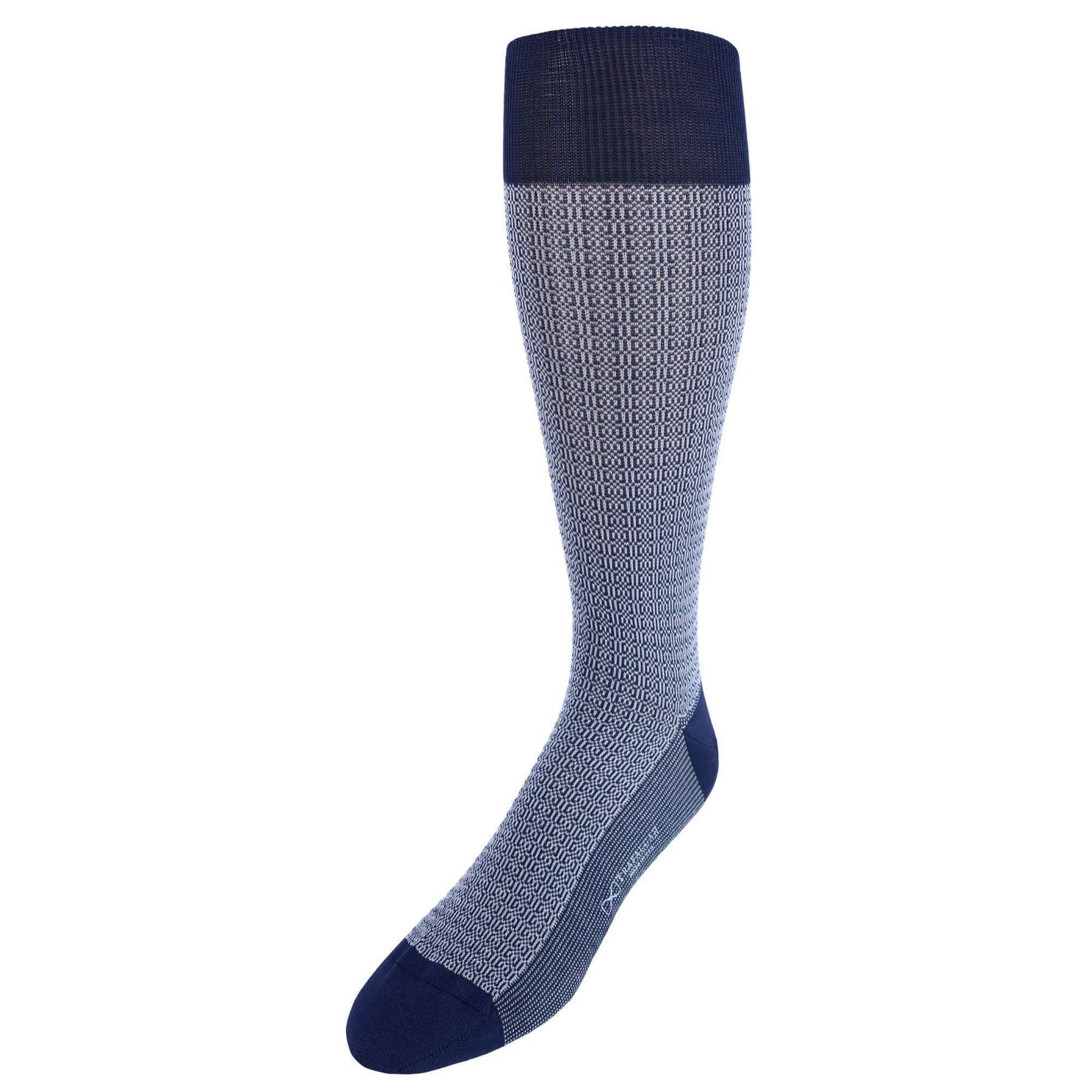 Bernard Chain Link Mercerized Cotton Mid-Calf Socks - Concordia Style Boutique